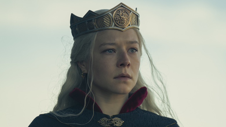 Rhaenyra wearing a crown