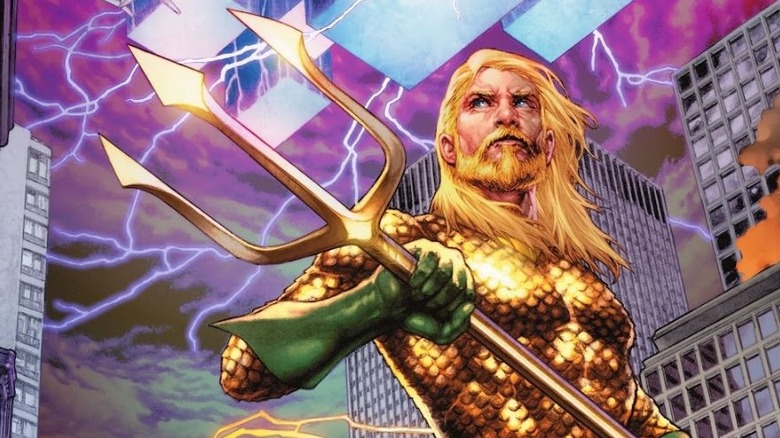 Aquaman holding trident