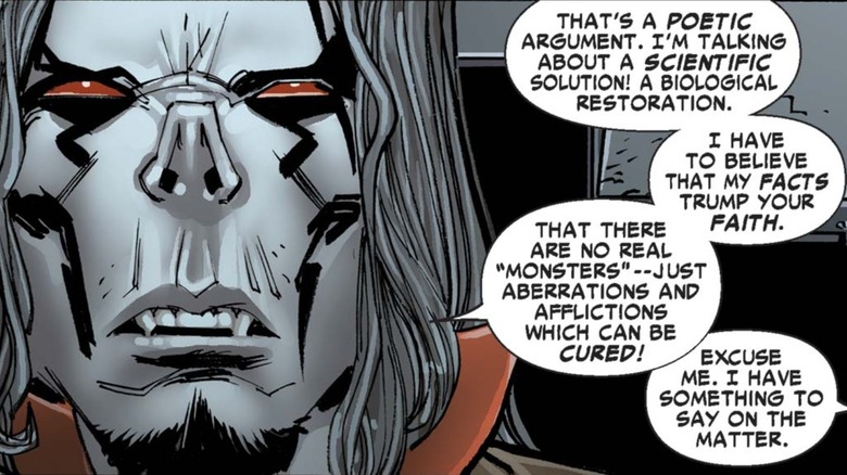 Morbius arguing in favor of curing someone