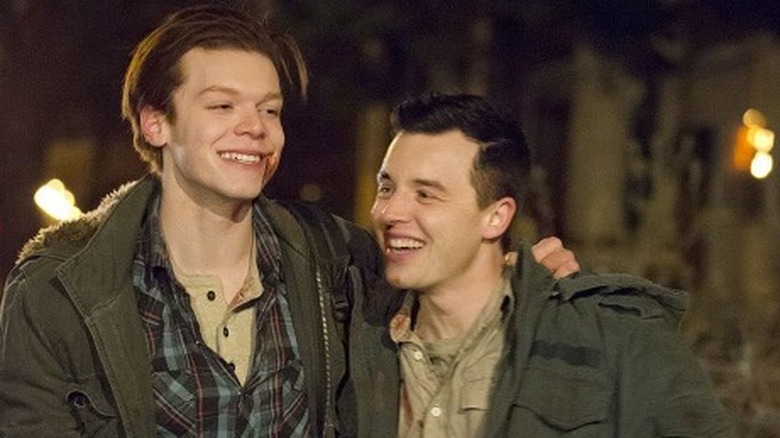 Ian and Mickey laugh