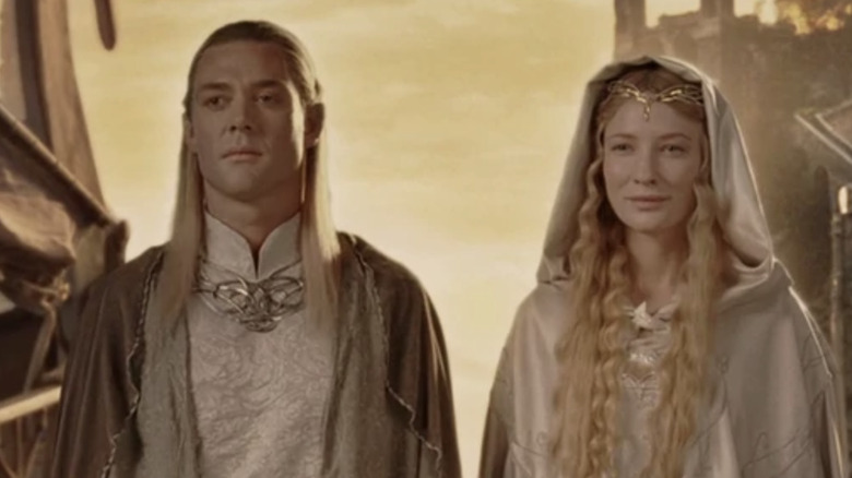 Celeborn and Galadriel sailing off