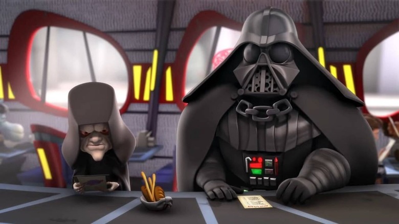Palpatine and Darth Vader in Star Wars: Detours
