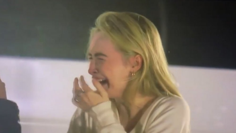 Sabrina Carpenter breaks down in tears during her prank on Punk'd