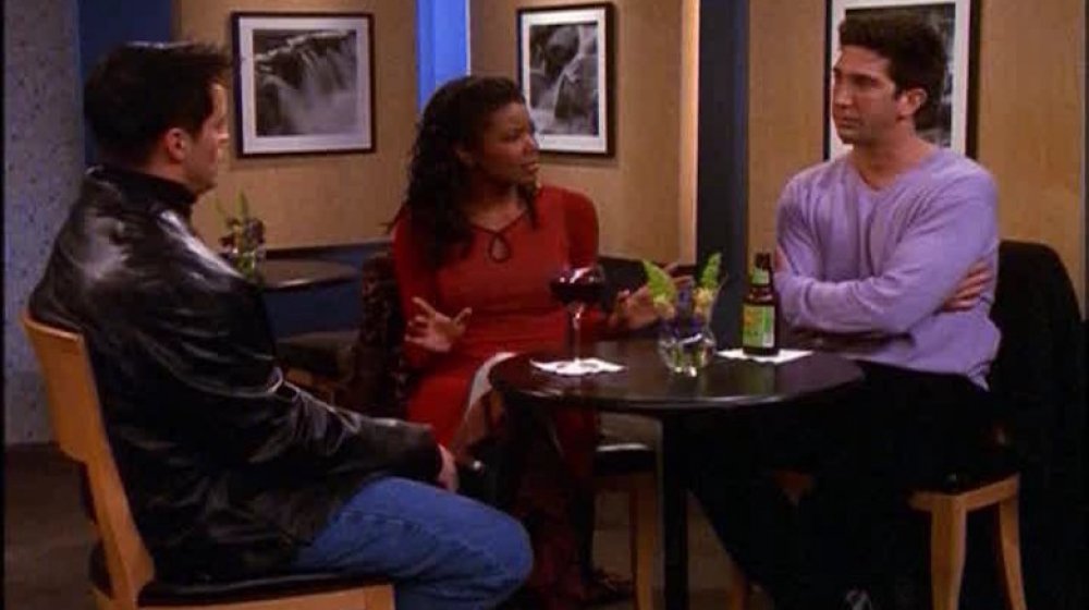 Gabrielle Union as Kristen, Matt LeBlanc as Joey Tribbiani and David Schwimmer as Ross Geller in Friends