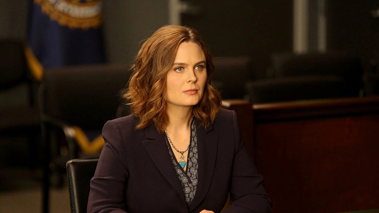 Emily Deschanel looking unamused