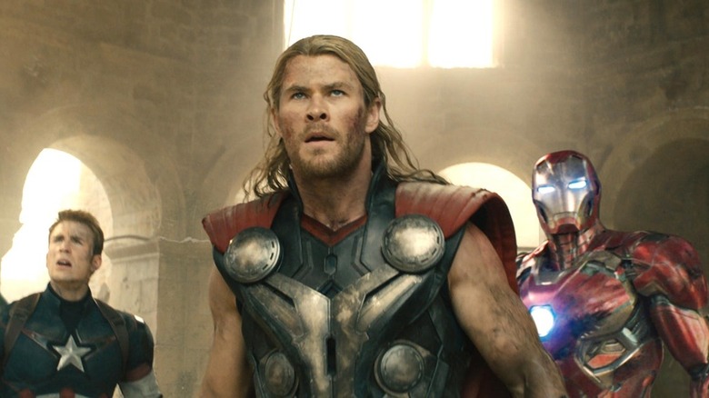 Thor facing Ultron