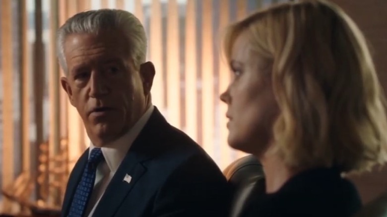 Gregory Jbara talking to Abigail Hawk