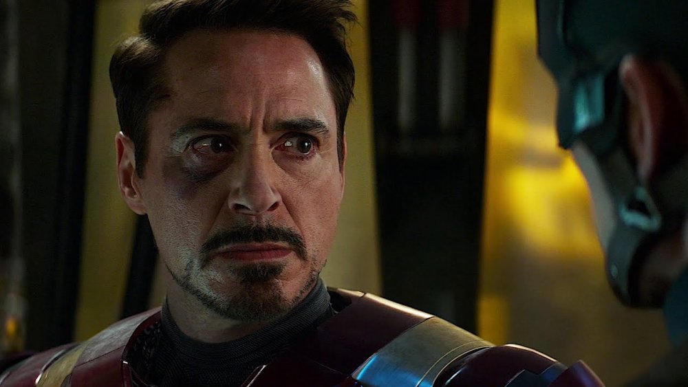 Robert Downey Jr. as Tony stark in Captain America: Civil War