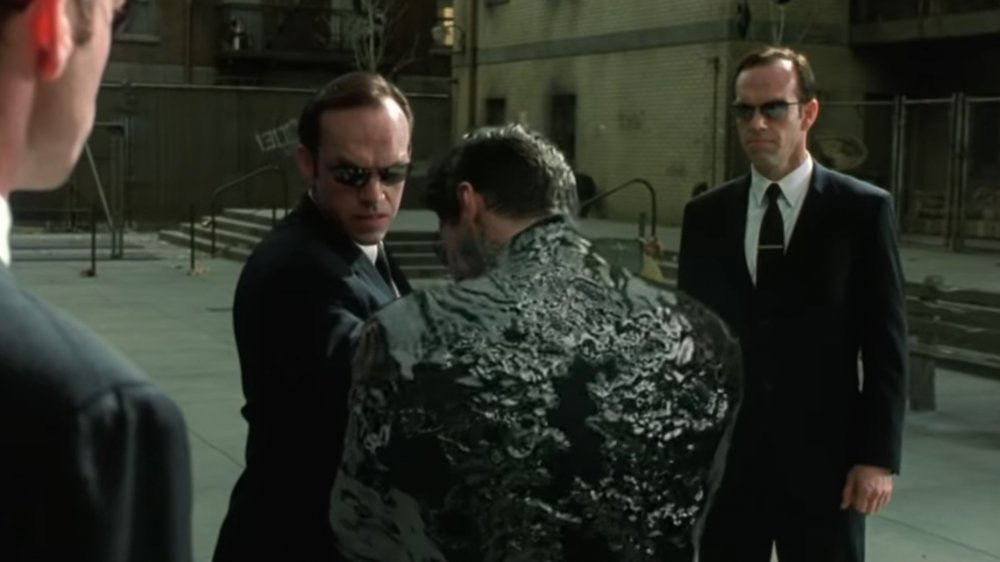 Neo fighting Agent Smith in The Matrix