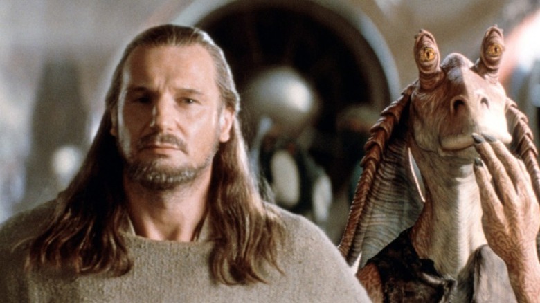 Qui-Gon Jinn and Jar Jar Binks