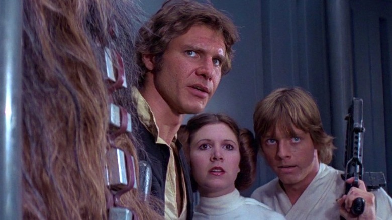 Han, Leia, and Luke together