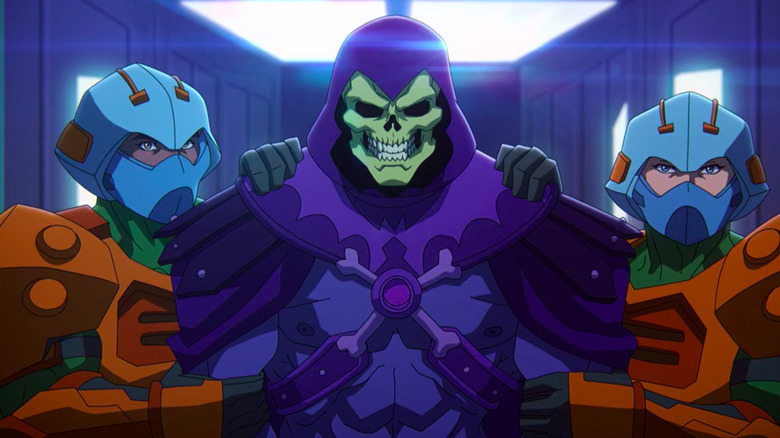 Skeletor held by royal guards