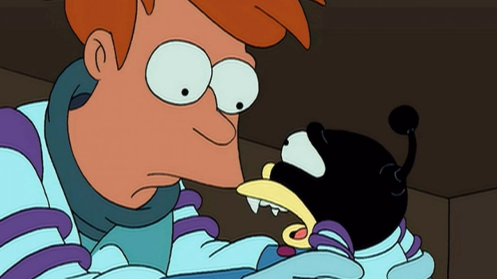 Futurama's Fry and Nibbler in "The Why of Fry"