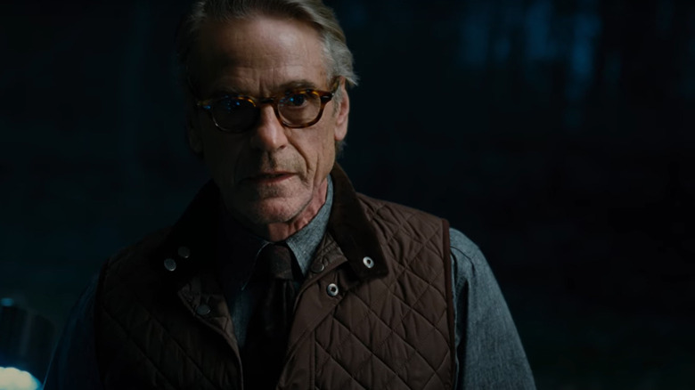 Jeremy Irons Alfred greets Superman