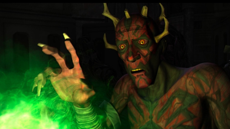 Darth Maul reaching toward green energy