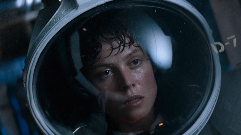 Sigourney Weaver in spacesuit