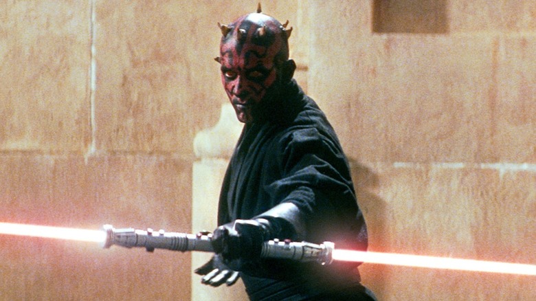 Darth Maul wields double saber