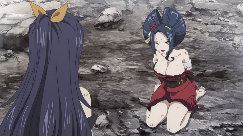 Madame Kurenai begging in Edens Zero