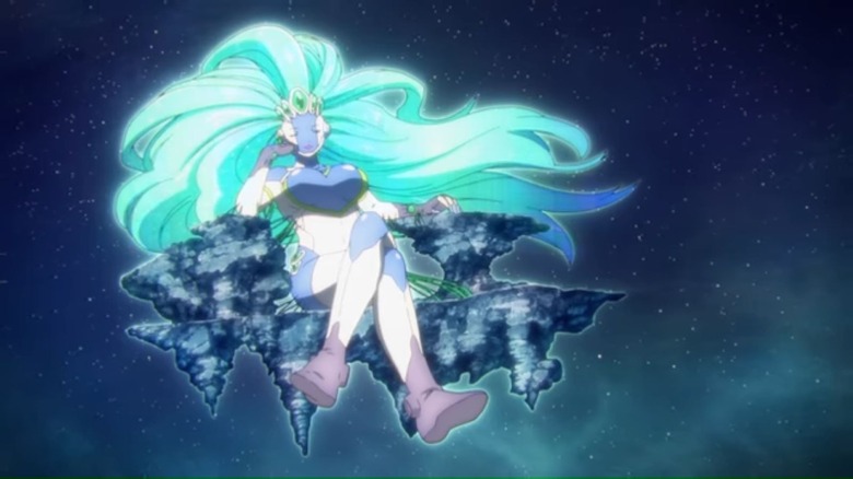 Goddess with flowing blue hair Edens Zero