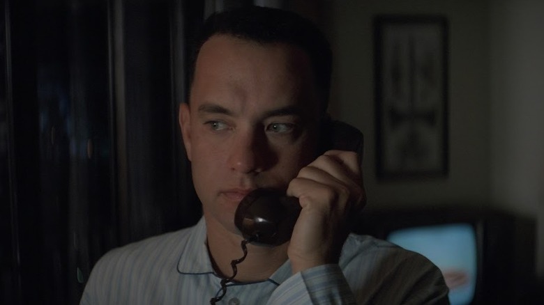 Tom Hanks holding telephone