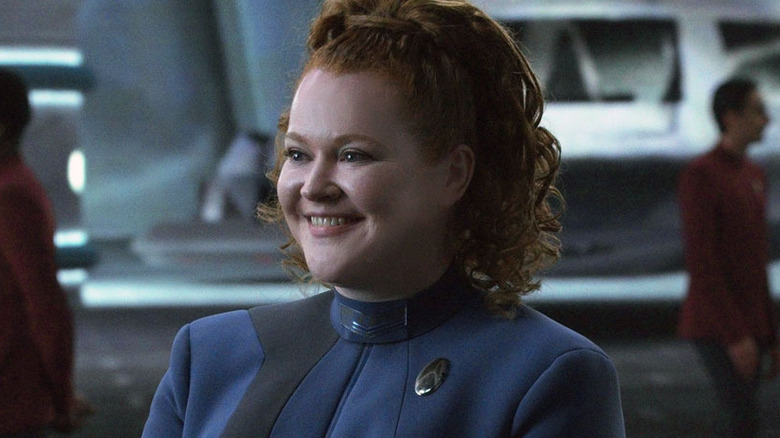 Silvia Tilly smiles at Starfleet Academy