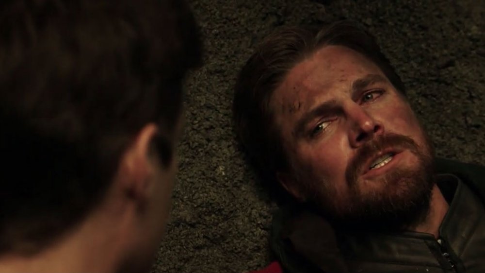 Oliver Queen's death scene in Crisis Part 4