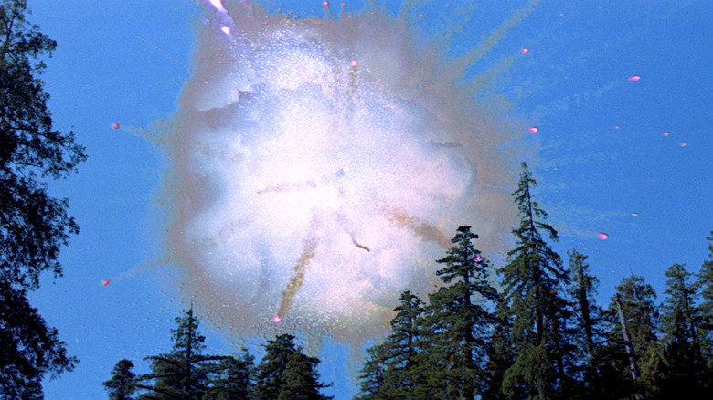 Death Star exploding over Endor