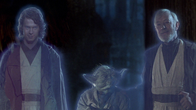 Anakin, Yoda, Obi-Wan Force ghosts