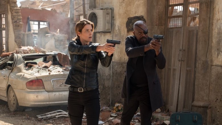 Maria Hill and Nick Fury in Spider-Man: Far from Home