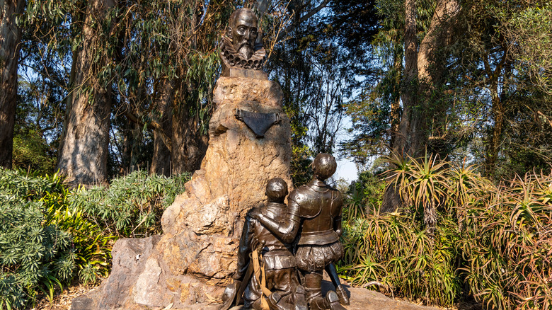 The Cervantes sculpture in San Francisco