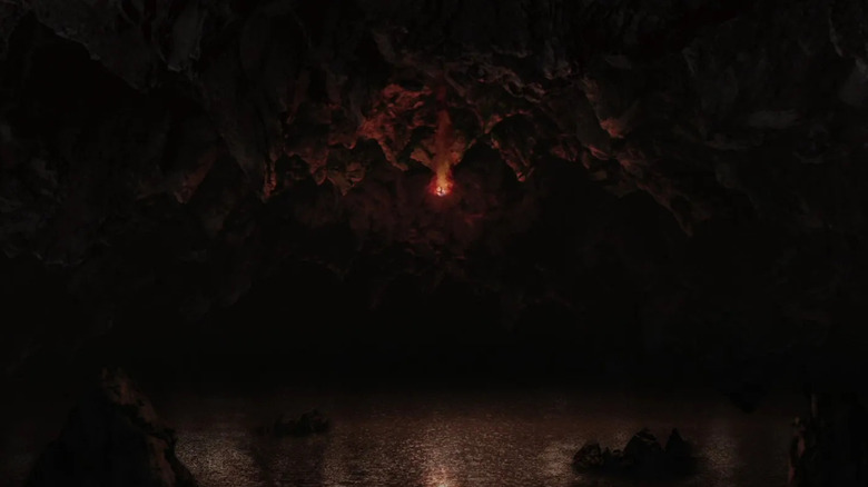 The Balrog falls through Moria