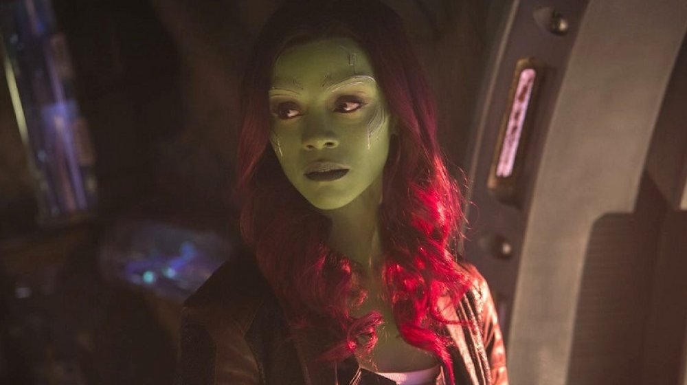 Zoe Saldana as Gamora in Guardians of the Galaxy