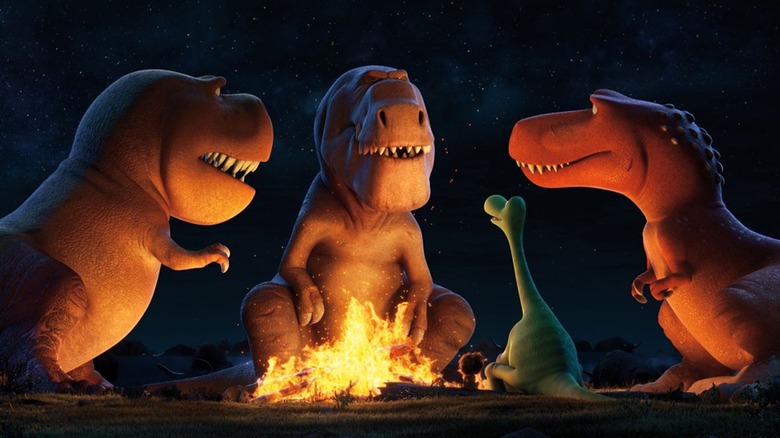 Arlo and friends around a campfire