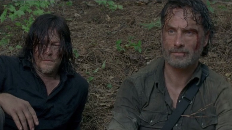 Rick and Daryl on the ground