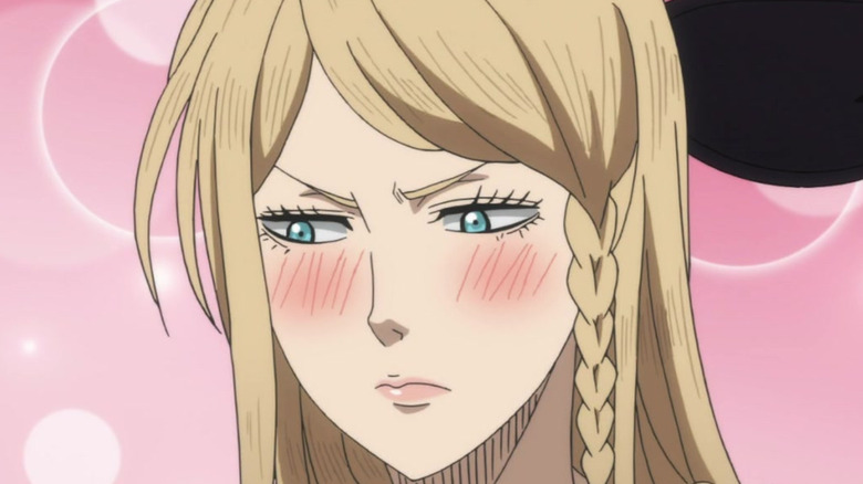 Charlotte Roselei blushing sulkily