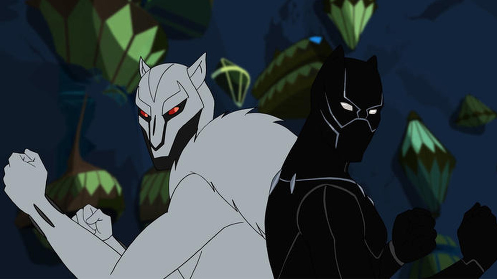 White Wolf and T'Challa in Marvel's Avengers: Black Panther's Quest