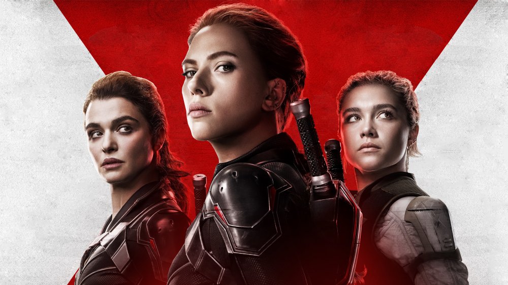 Rachel Weisz, Scarlett Johansson, and Florence Pugh in Black Widow