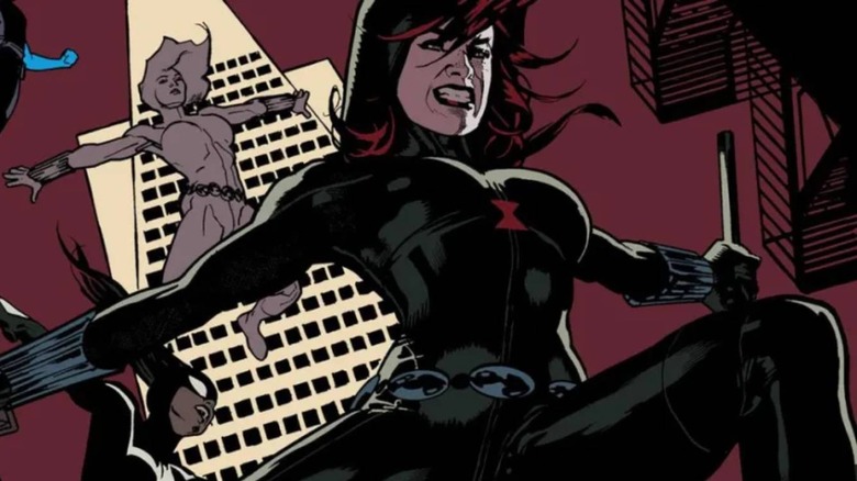 Black Widow in action pose