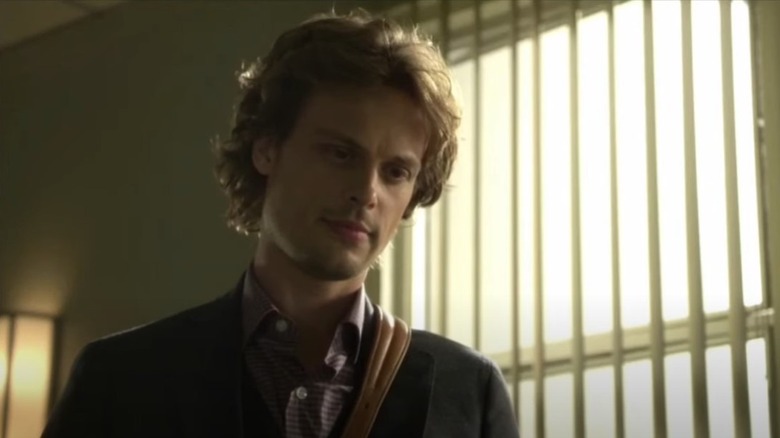 Spencer Reid interrogating a perp