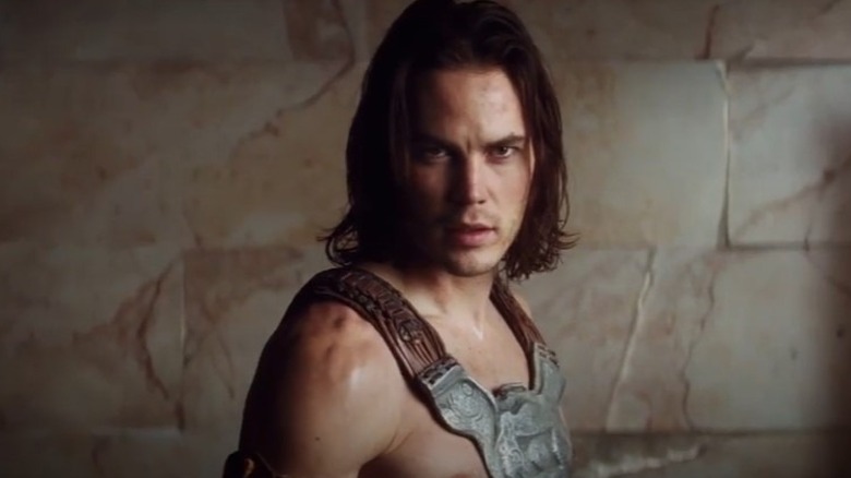 Taylor Kitsch staring at the camera