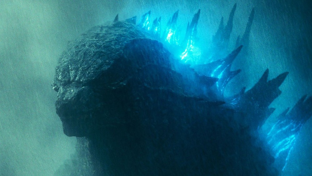 Godzilla caught in rain