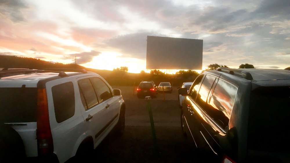 outdoor drive-in movie theater