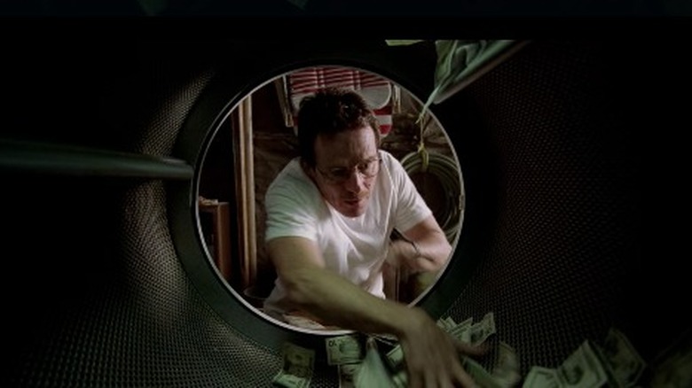 Money laundering scenes side by side