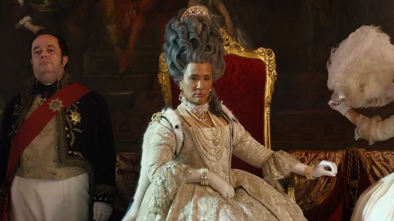 Queen Charlotte sitting on throne