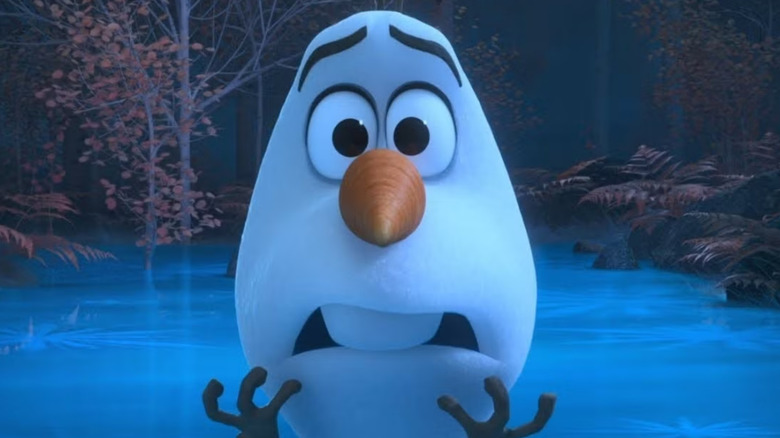 Olaf is scared in 