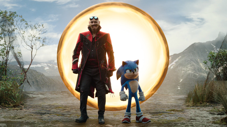 Dr. Robotnik and Sonic standing outside of portal (2024)