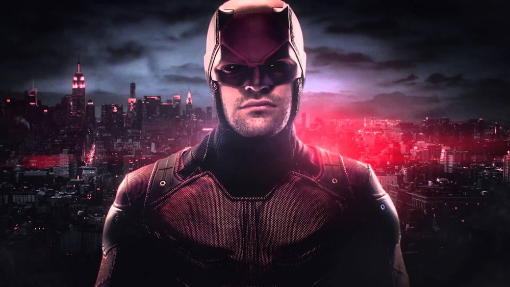 Charlie Cox in Daredevil in promo art for the Netflix series