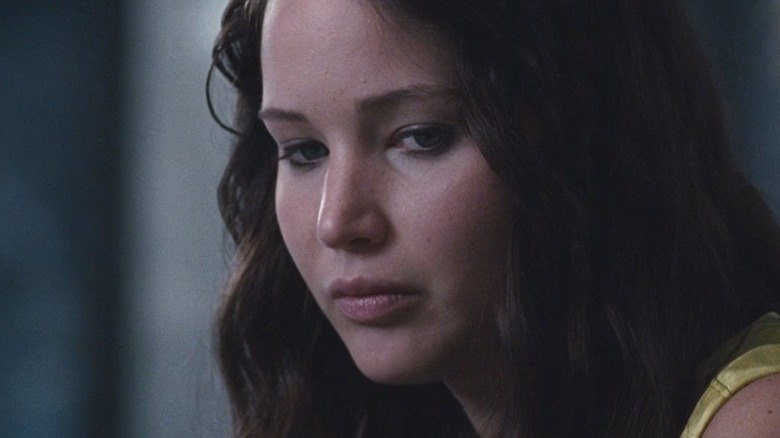 Katniss frowning