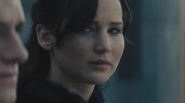 Katniss frowning