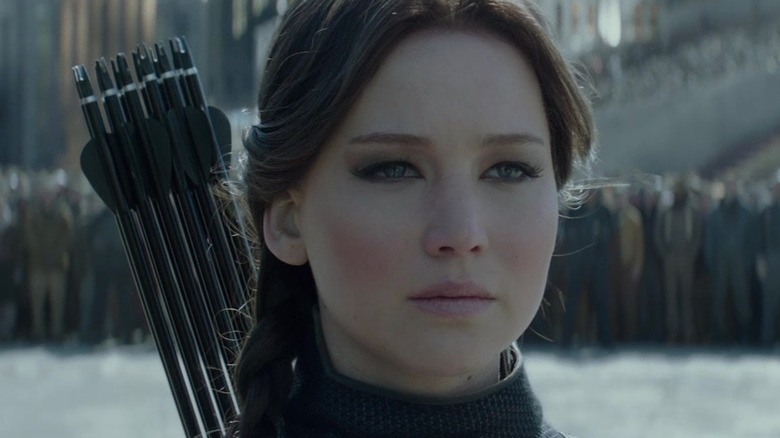 Katniss with a look of concentration